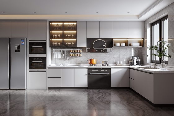Customizable Modern Kitchen Cabinets for Villas Moisture-Resistant