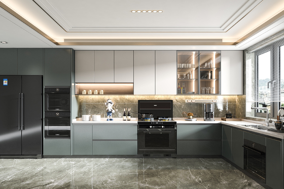 Customizable Modern Kitchen Cabinets for Villas Moisture-Resistant
