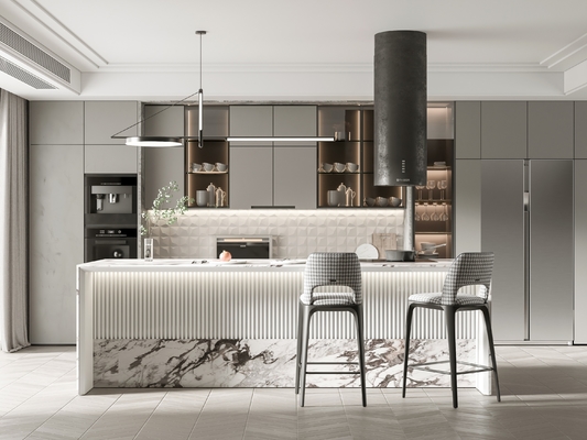 Modern Acrylic Kitchen Cabinet for Apartments and Hotels