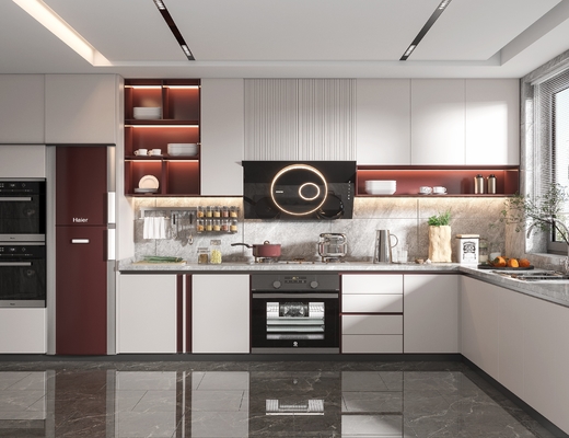 Modern Matt Gray Modular Kitchen Cabinet for Apartments