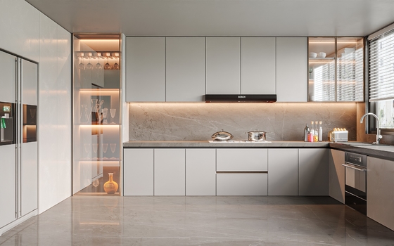 Modern Kitchen Cabinet with MDF Carcase and Blum Hardware