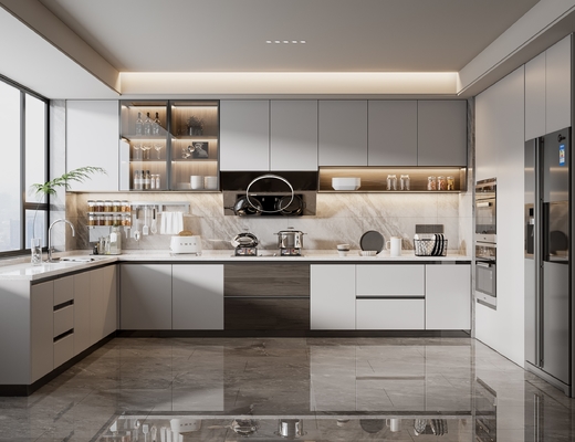 Modern Kitchen Cabinet with MDF Carcase and Blum Hardware