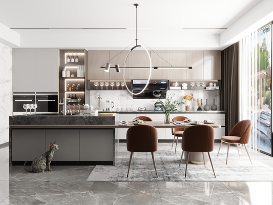Modern Kitchen Cabinet with MDF Carcase and Blum Hardware