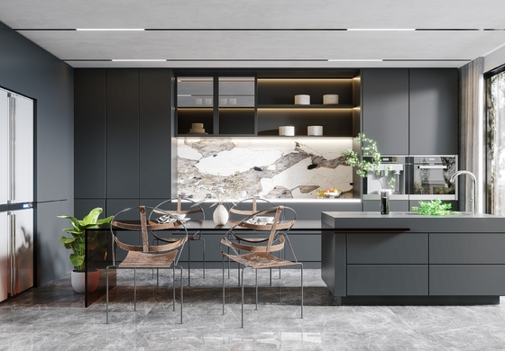 Modular Mini Kitchenette Cabinet with Counter Bar