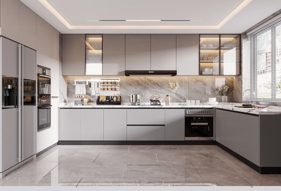 Modern Modular Kitchen Cabinet MDF Plywood Storage