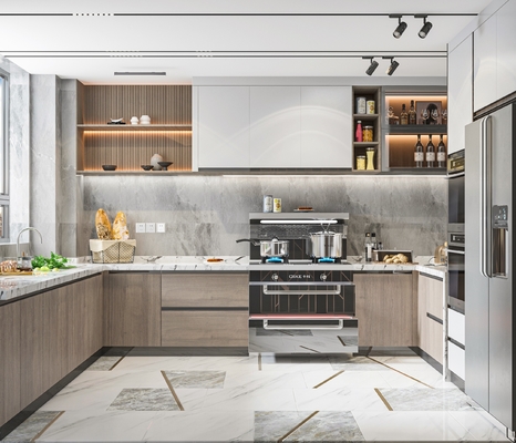 Modular Kitchen Cabinet with Drawer Sink for Modern Homes