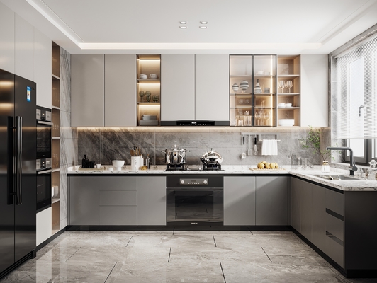 Modular Kitchen Cabinet with Drawer Sink for Modern Homes