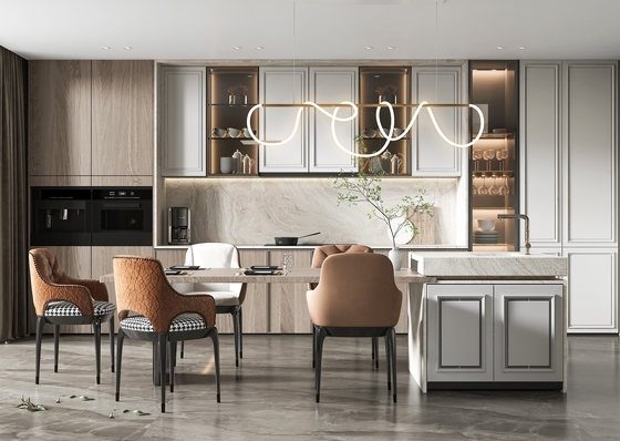 Modern Kitchen Cabinet Custom Wooden Modular Design