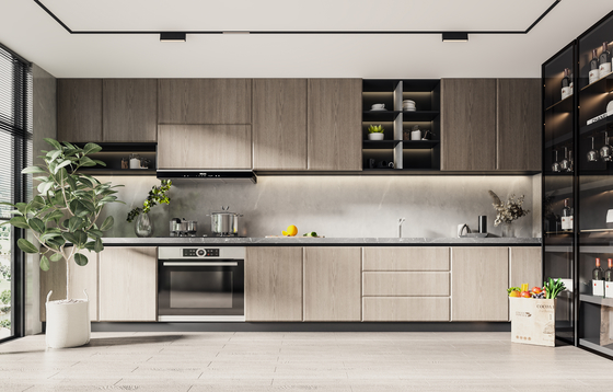 High-End Custom Kitchen Cabinet MDF French Style for Villa