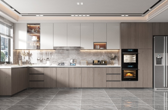 Modular Kitchen Cabinets MDF Plywood Customizable Design