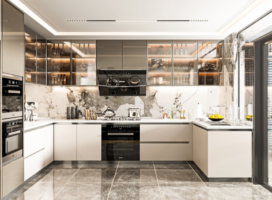 Custom Modular Kitchen Cabinets with Modern Finishes