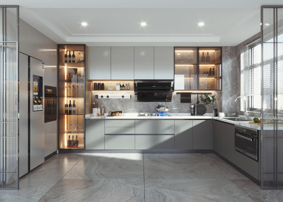 Modern Italian White Lacquer Kitchen Cabinets For Home Furniture Closet Storage