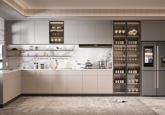 Modern AestheticCabinets With Strong Space Sense & Durability For Kitchen