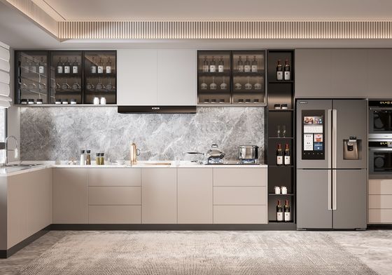 Modern AestheticCabinets With Strong Space Sense & Durability For Kitchen