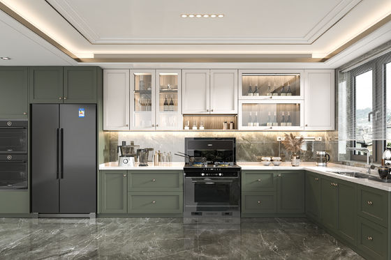 MDF Door Custom Kitchen Furniture Cabinets White Kitchen Storage Pantry Cabinet