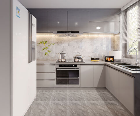 Modern Design High Gloss Kitchen Cabinet RTA Complete Set MDF Carcase