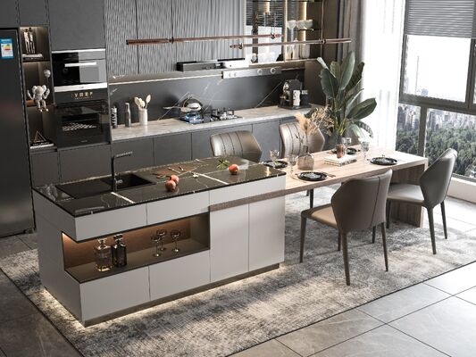 Villa Project Modern Style Furniture Design  Kitchen Cabinets Sets for Indoor