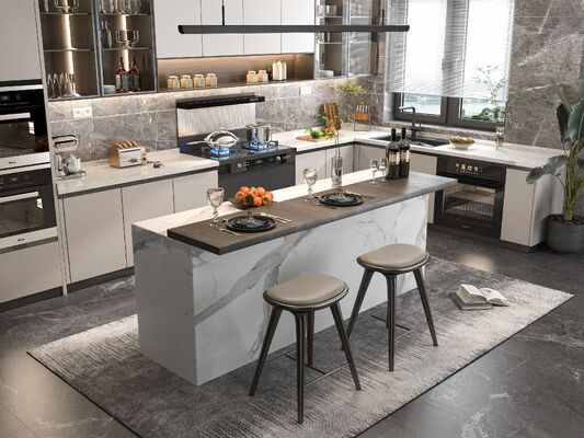 Villa Project Modern Style Furniture Design  Kitchen Cabinets Sets for Indoor