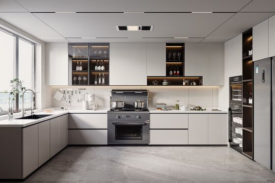 One-Stop Design Villa Apartment Modular Modern Laminate Kitchen Furniture