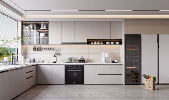 Residential Custom Kitchen Modern Modular cabinet Design Laminate Countertop