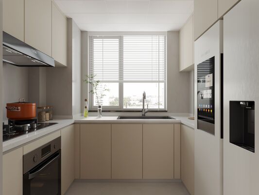 Residential Custom Kitchen Modern Modular cabinet Design Laminate Countertop