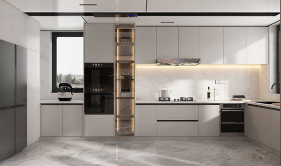 Residential Custom Kitchen Modern Modular cabinet Design Laminate Countertop