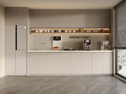 Kitchen Cabinet Customize Quartz Stone Counter Tops With Western Cuisine Island