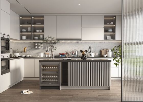 Other Hardware Modern Kitchen Cabinet Acrylic Door Panel Surface Treatment Bathroom Vanities Innovative Space Management