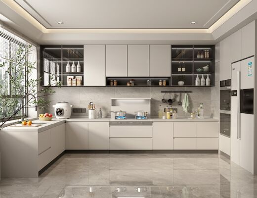 Other Hardware Modern Kitchen Cabinet Acrylic Door Panel Surface Treatment Bathroom Vanities Innovative Space Management