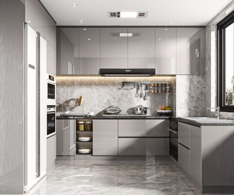 Australian Villa Project L Shaped Luxury Kitchen Cabinets Complete Mdf Cabinet