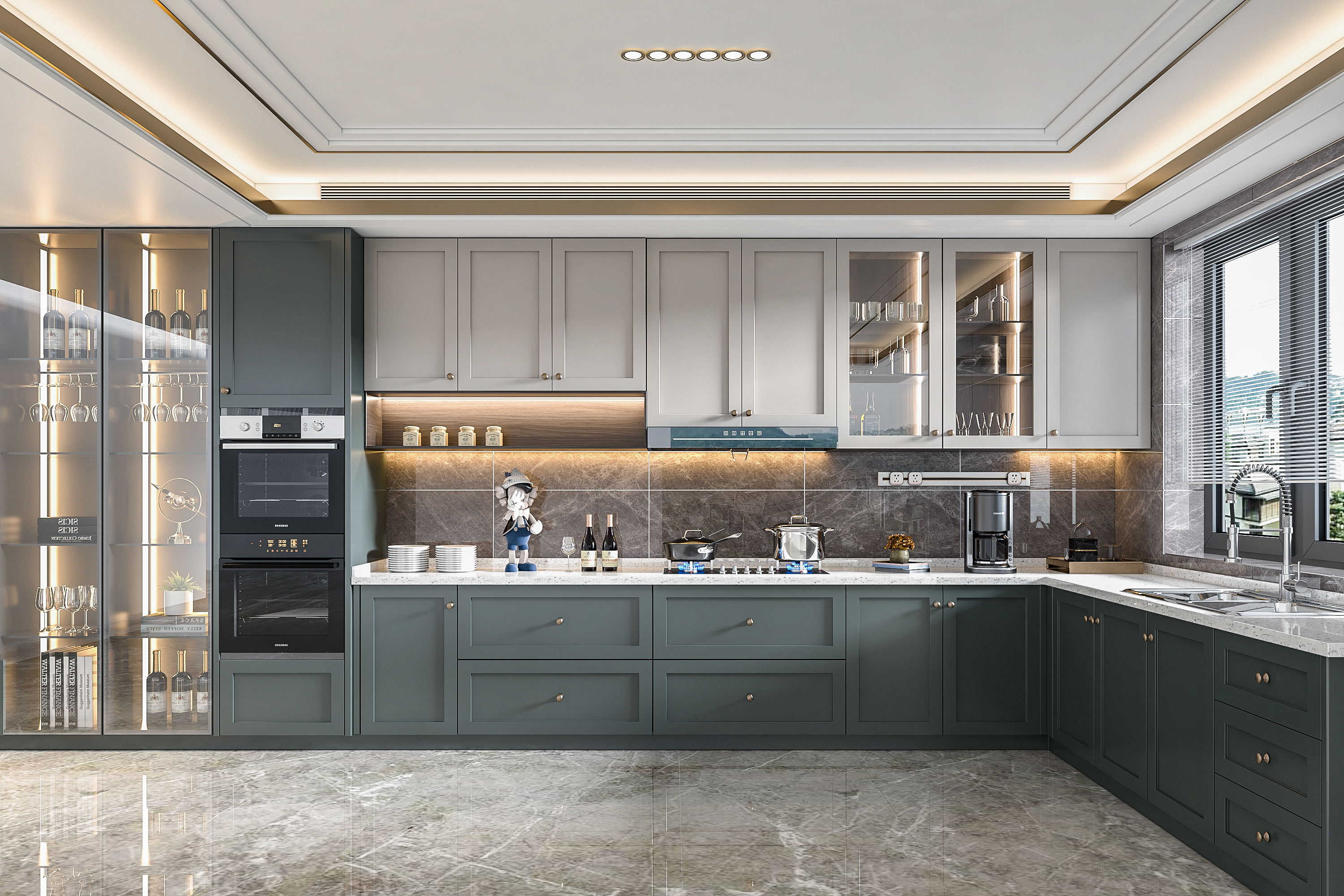 Modern Kitchen Cabinet Custom Wooden Modular Design
